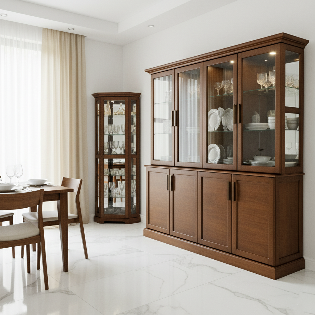 CURIO AND HUTCH CABINET