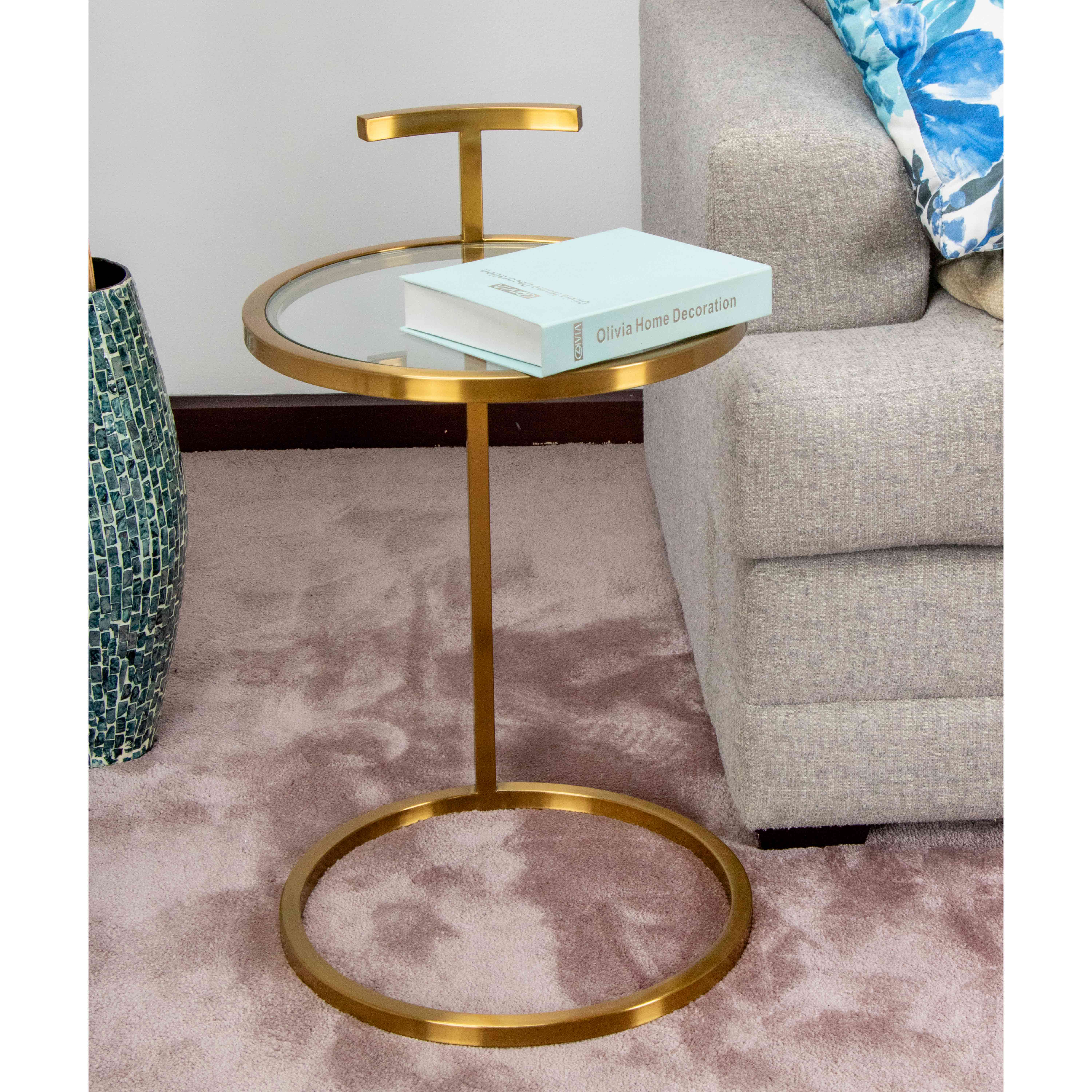 RT1804-A SIDE TABLE S.S GLASS