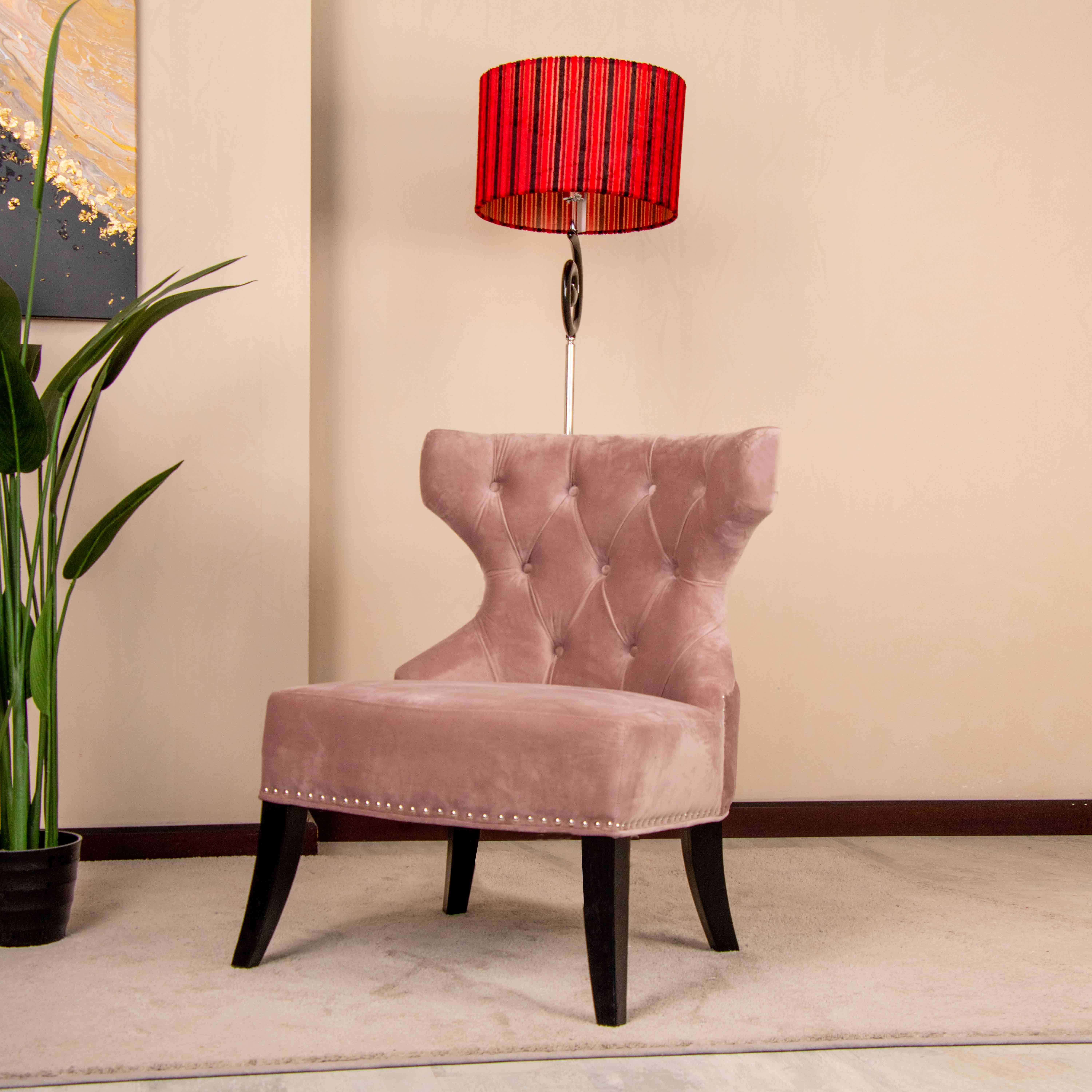 CHAIR 5088 NF073-18#PINK WITH BLACK LEG