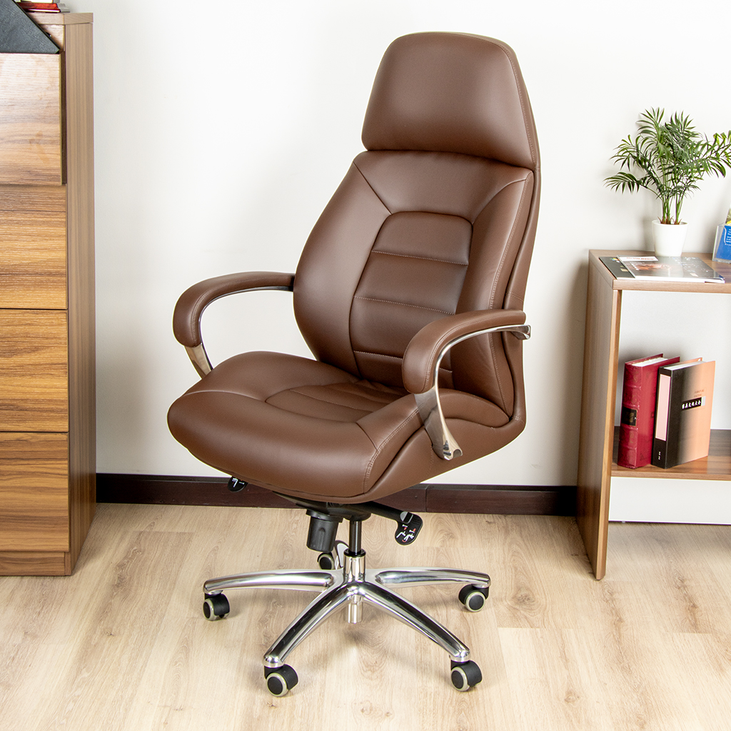 F181 HIGH BACK CHAIR BROWN