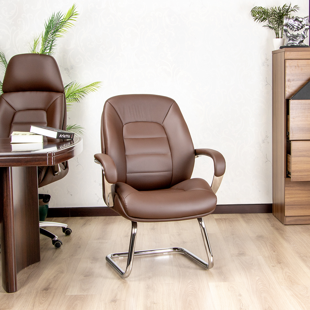F381 VISITOR CHAIR BROWN