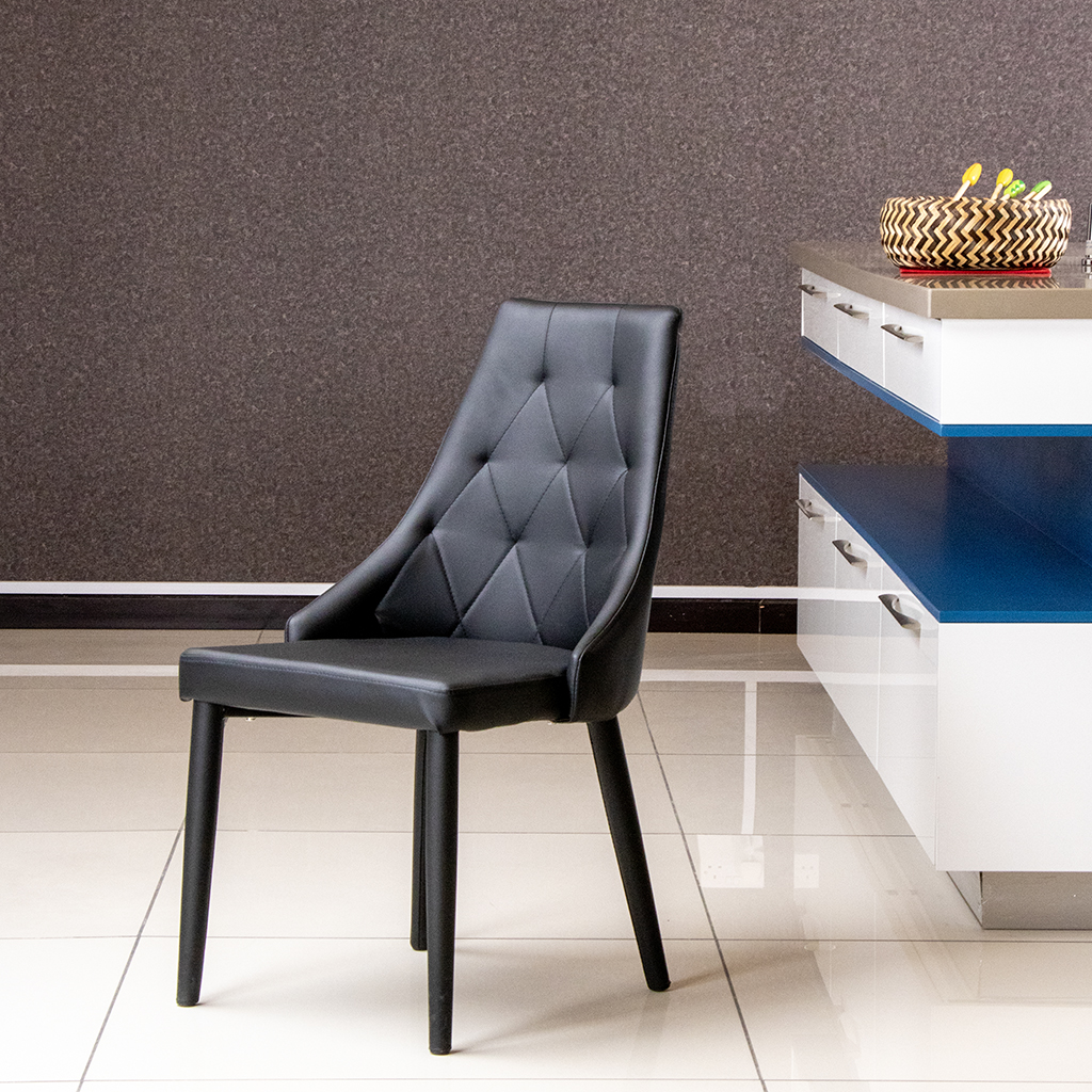 DC2-173 DINING CHAIR BLACK PU