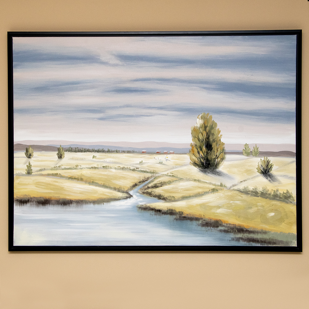 WI33175 FIELD BROOK LANDSCAPE CANVAS`