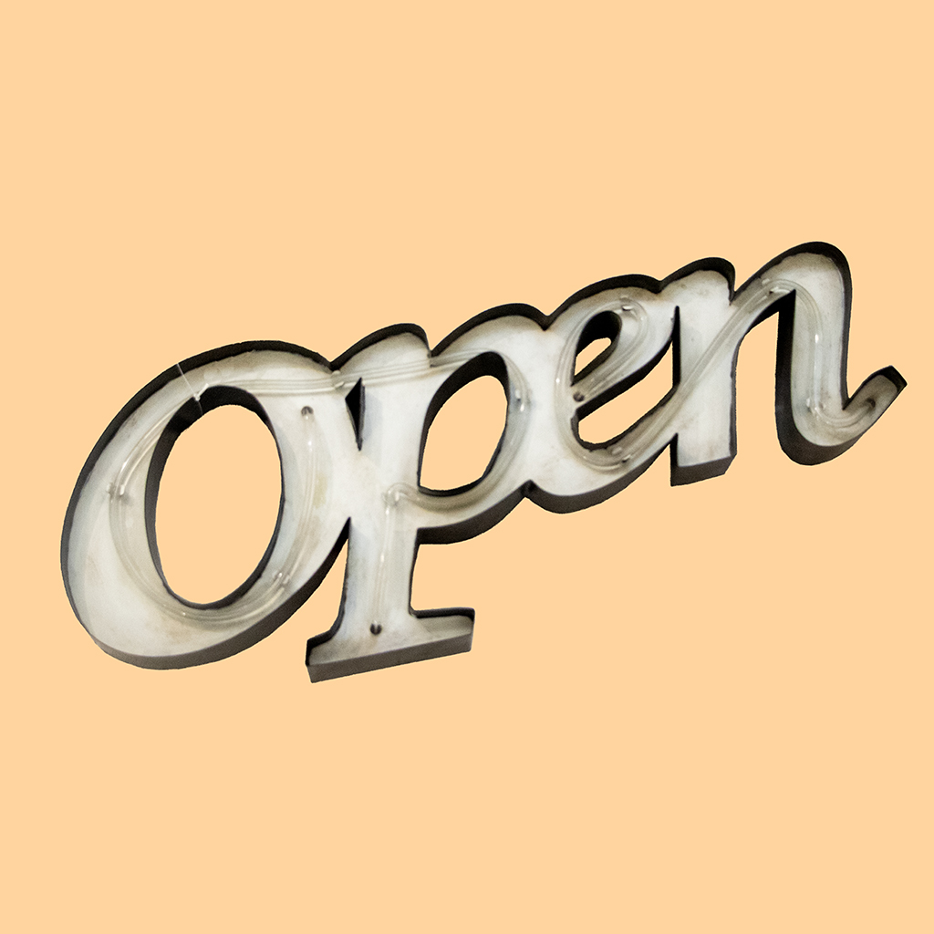 54779 MTL NEON OPEN SIGN 26"W,10"H