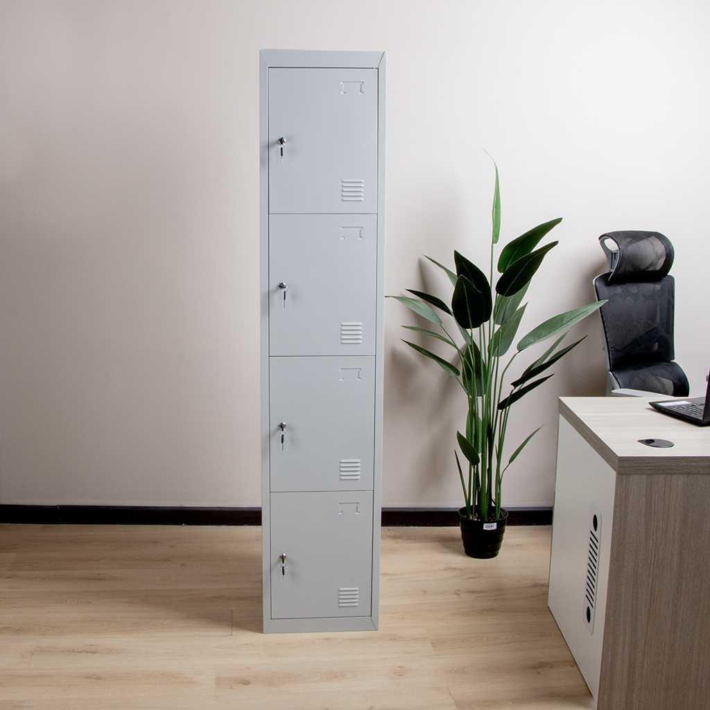 CC A4T STEEL LOCKER 1 COLUMN 4 DOOR GREY