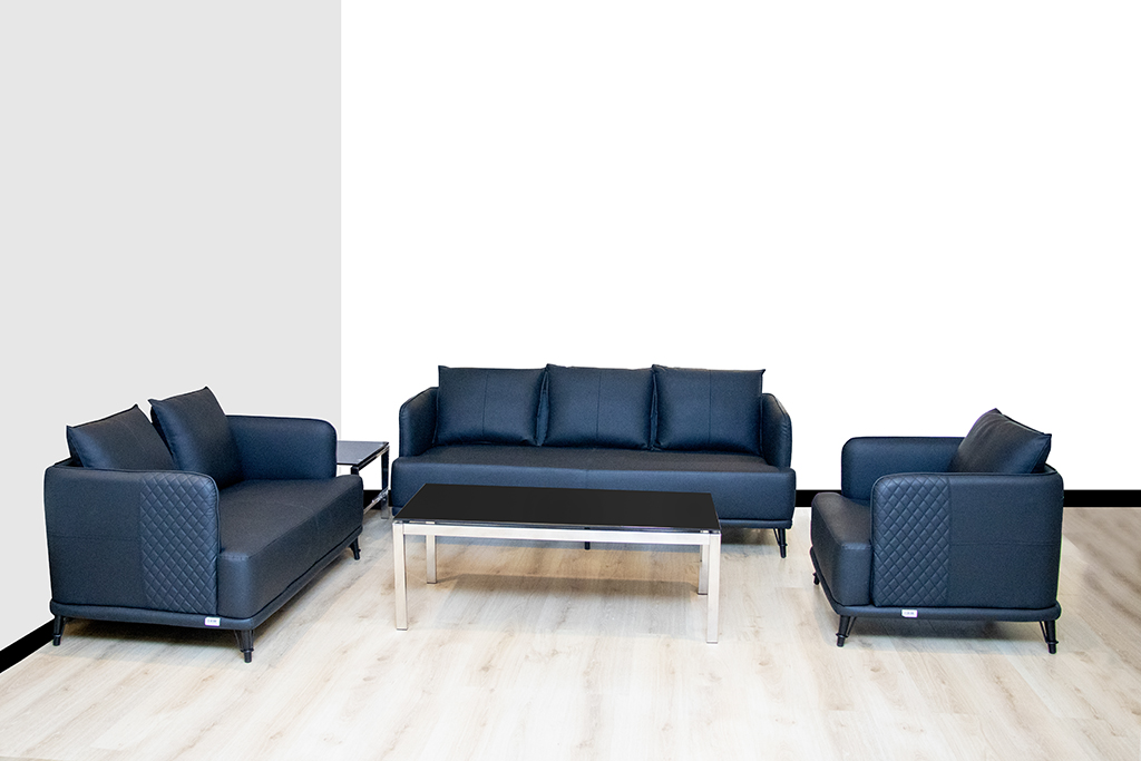 S688-1  1 SEATER ( 84X80X83) +2 SEATER (138X80X83)+3 SEATER (194X80X83) BLACK SOFA