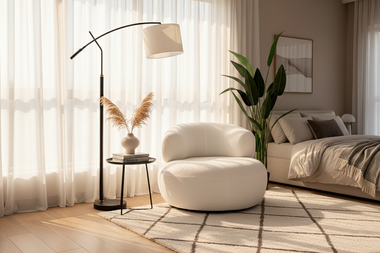 72999 ACCENT CHAIR Teddy velvet 14#Beige Swivel Base