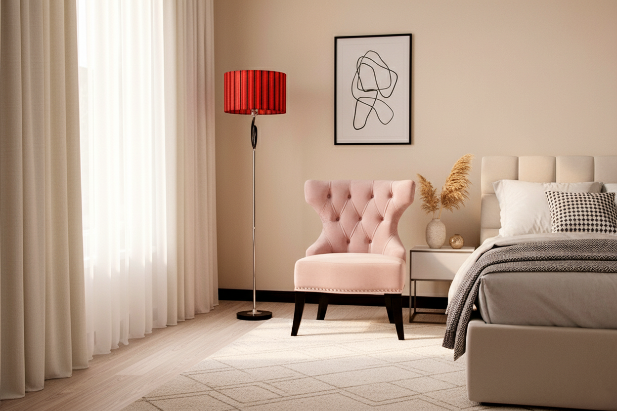 CHAIR 5088 NF073-18#PINK WITH BLACK LEG