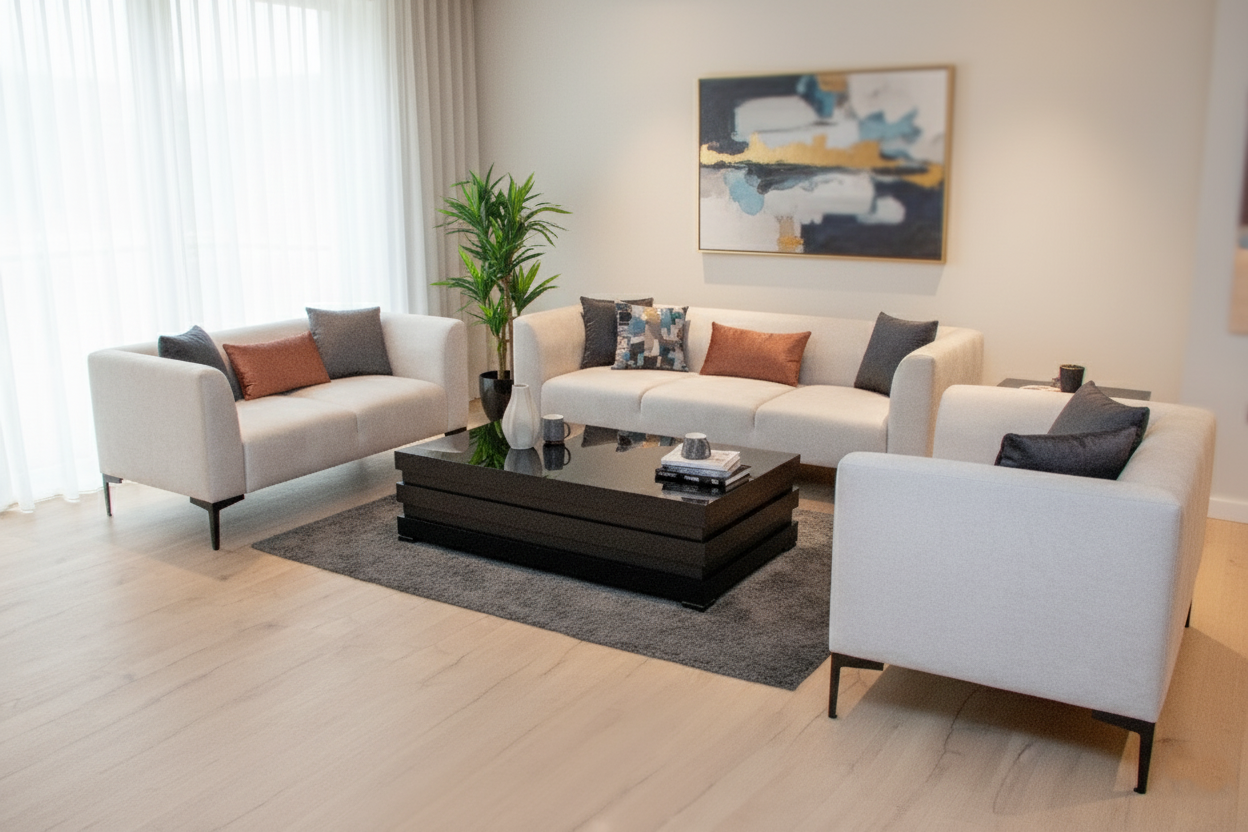 TREND SOFA   (3 + 2 + 2) SEATER FABRIC CAPAS E573