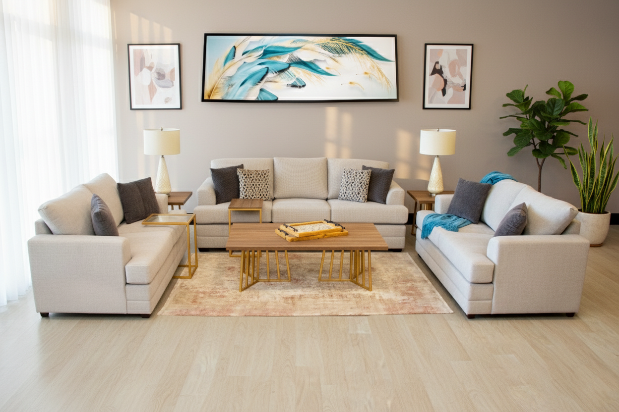 ( 3 + 2 +2  SEATER ) SOFA SET M# ALFA RMF00588