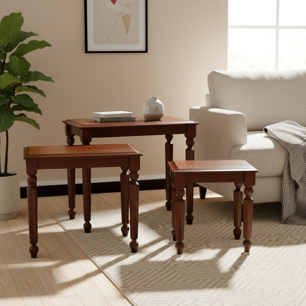 BN3368XL NEST OF  TABLE (LARGE) WALNUT
