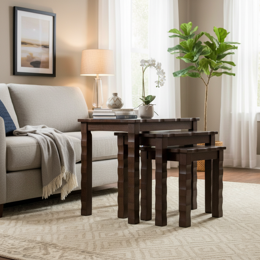 BN3324 NEST TABLE W/NUT SET