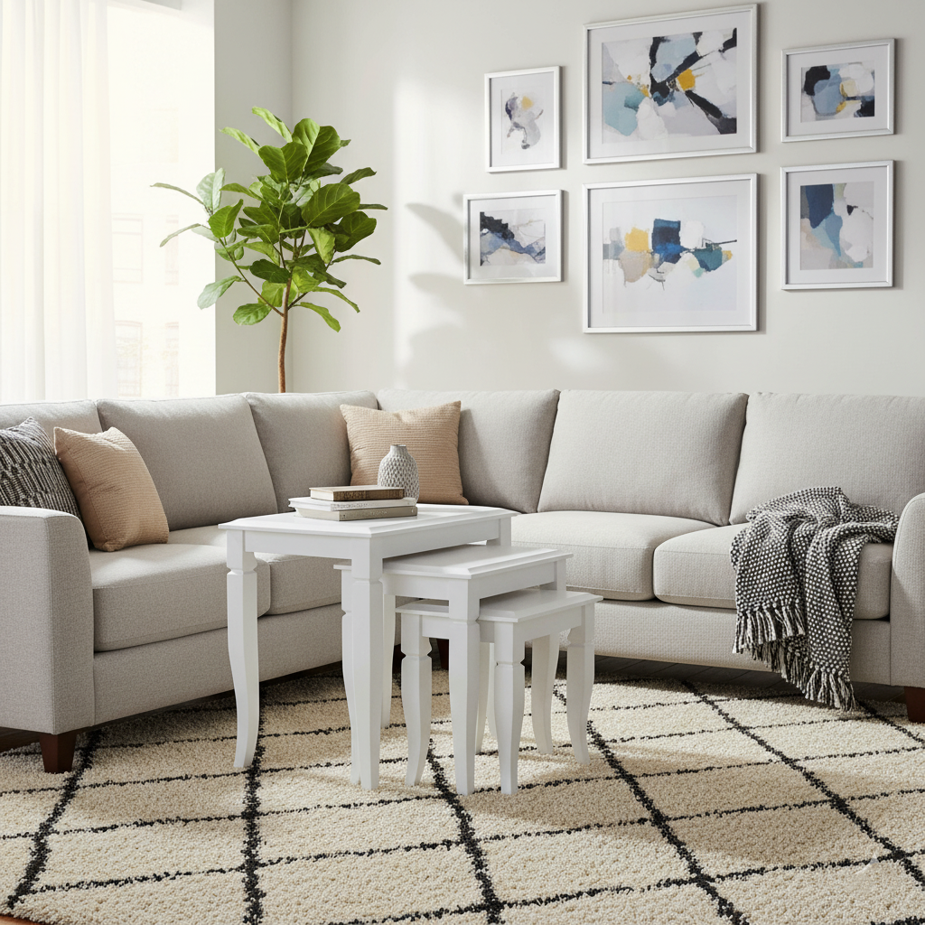 BN3310XL NEST TABLE W/MATT 72X42X63 SET
