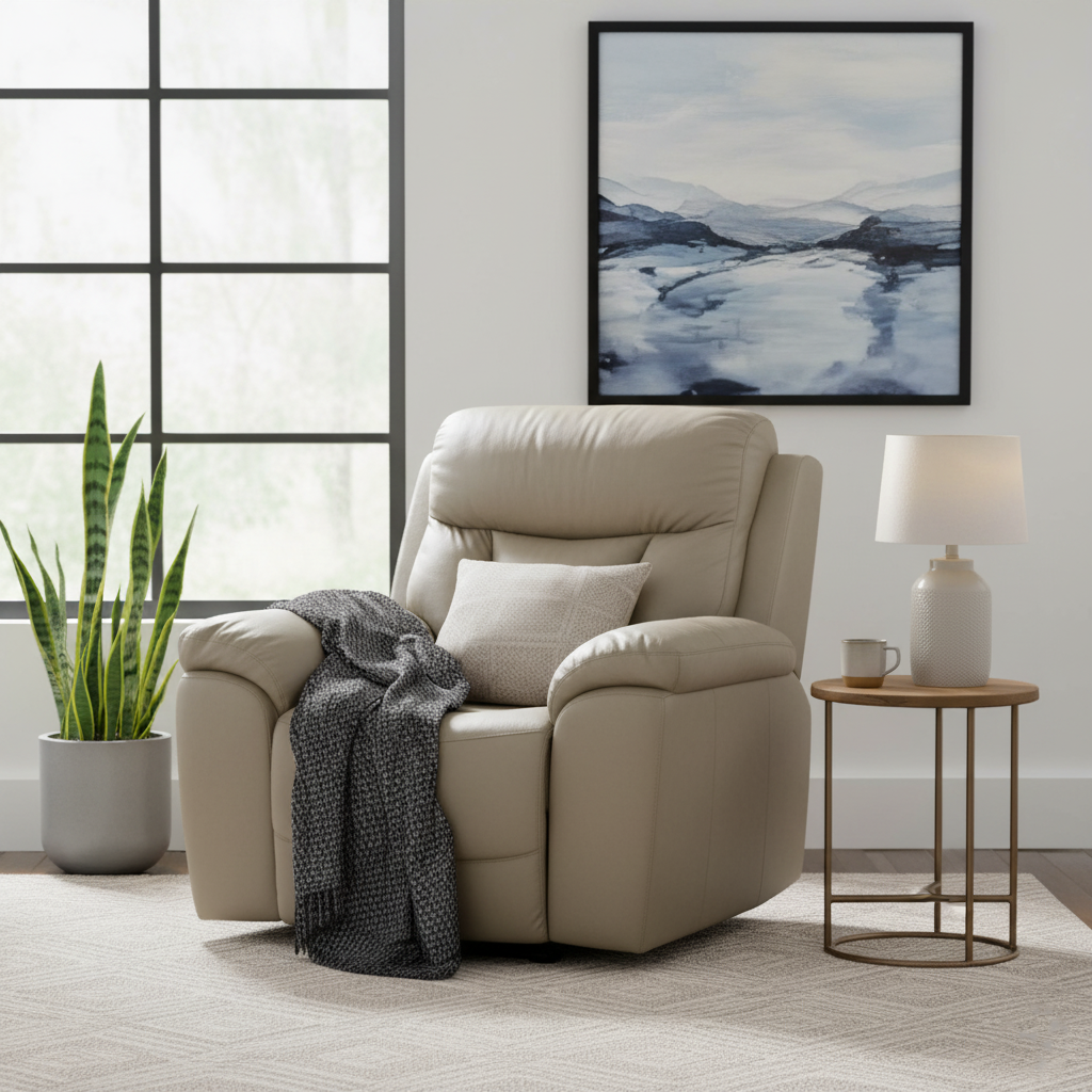 NFH REC 1098-PP H/LEATH SOFA 800 COFFEE