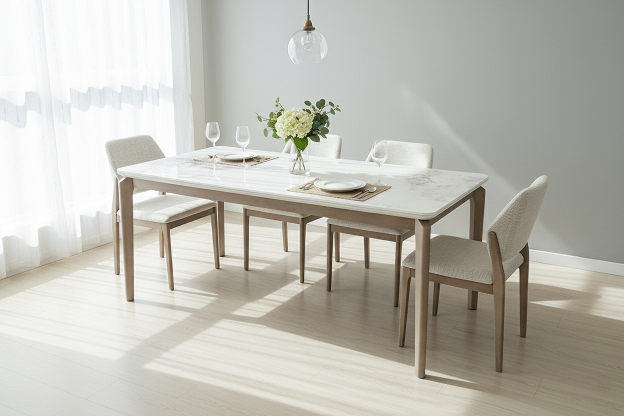A2578 DINING TABLE Sintered Stone with white col(1795x895x760)