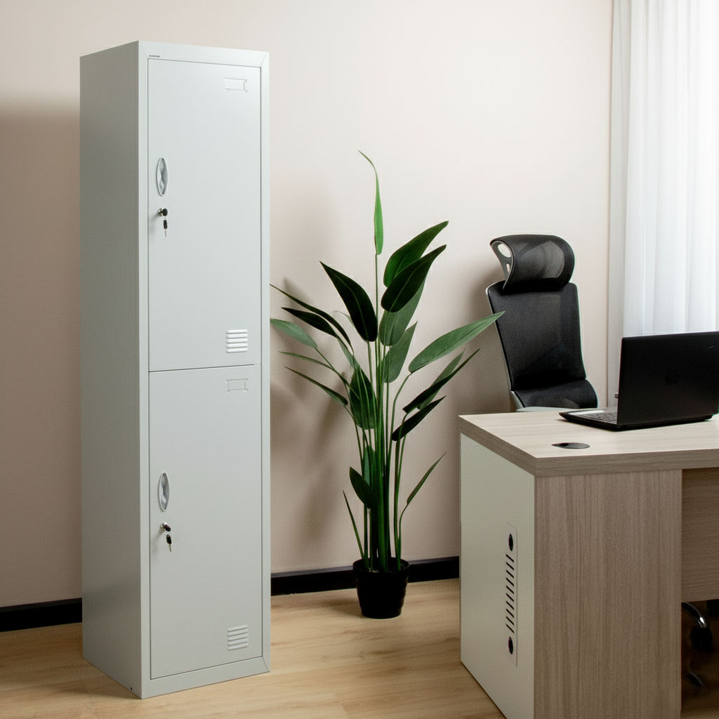 CC A2T STEEL LOCKER 1 COLUMN 2DOOR GREY