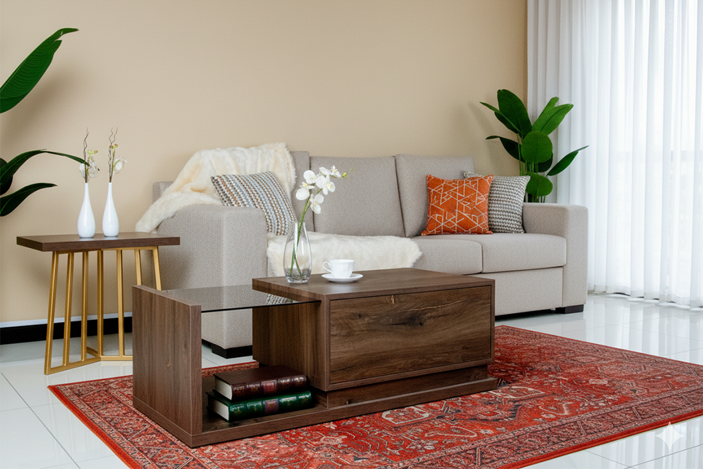 KHASHABI COFFEE TABLE W1200XD700XH400MM