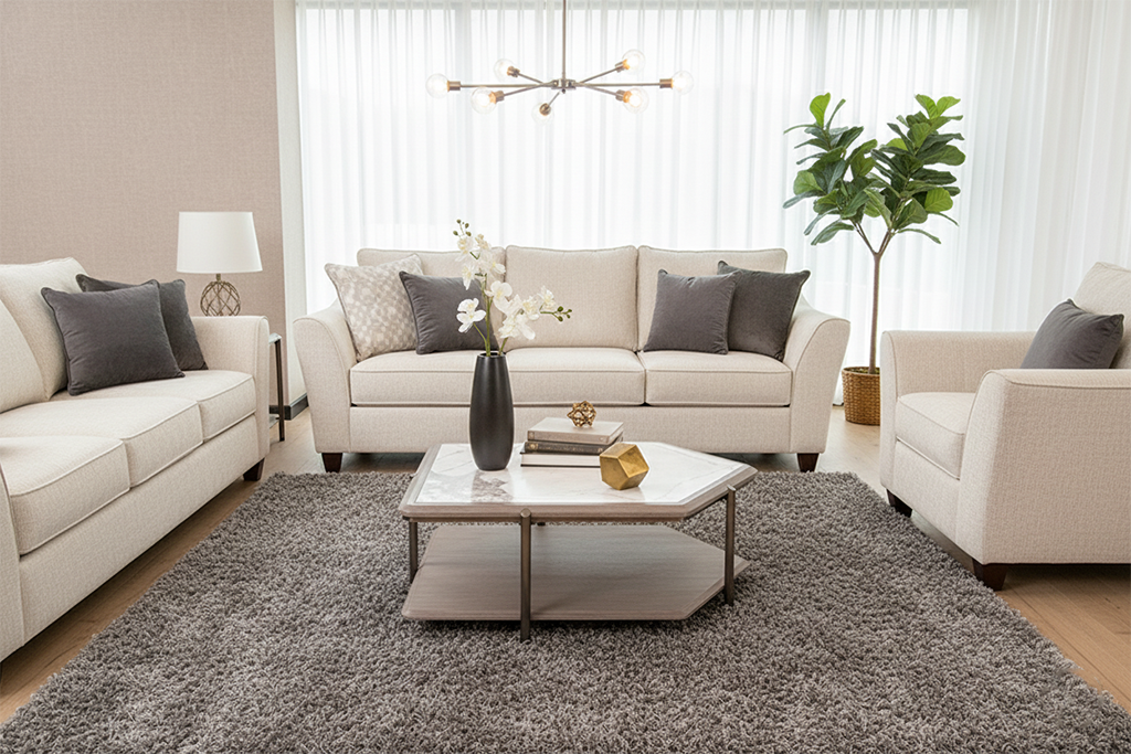 CJ920A COFFEE TABLE WHITE & GREY