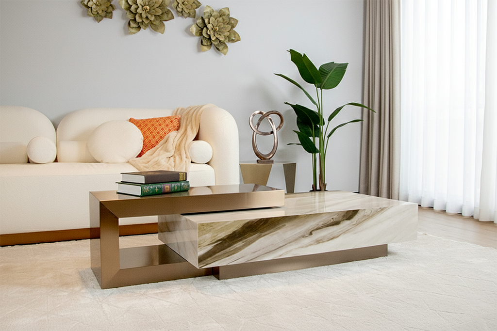 CJ936B COFFEE TABLE GOLD SET