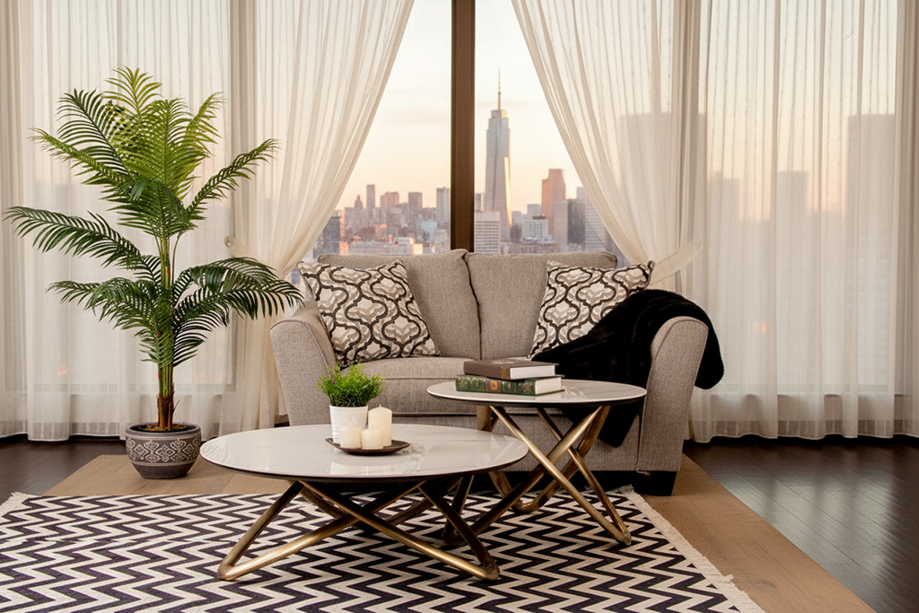CJ790A-1 COFFEE TABLE WHITE & GOLD