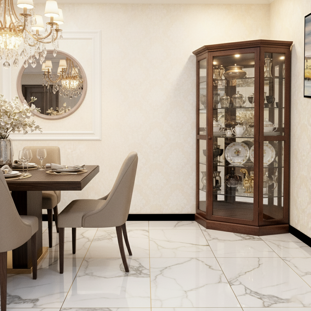 CORNER CURIO 2309 W.800+800 H.2100 WALLNUT