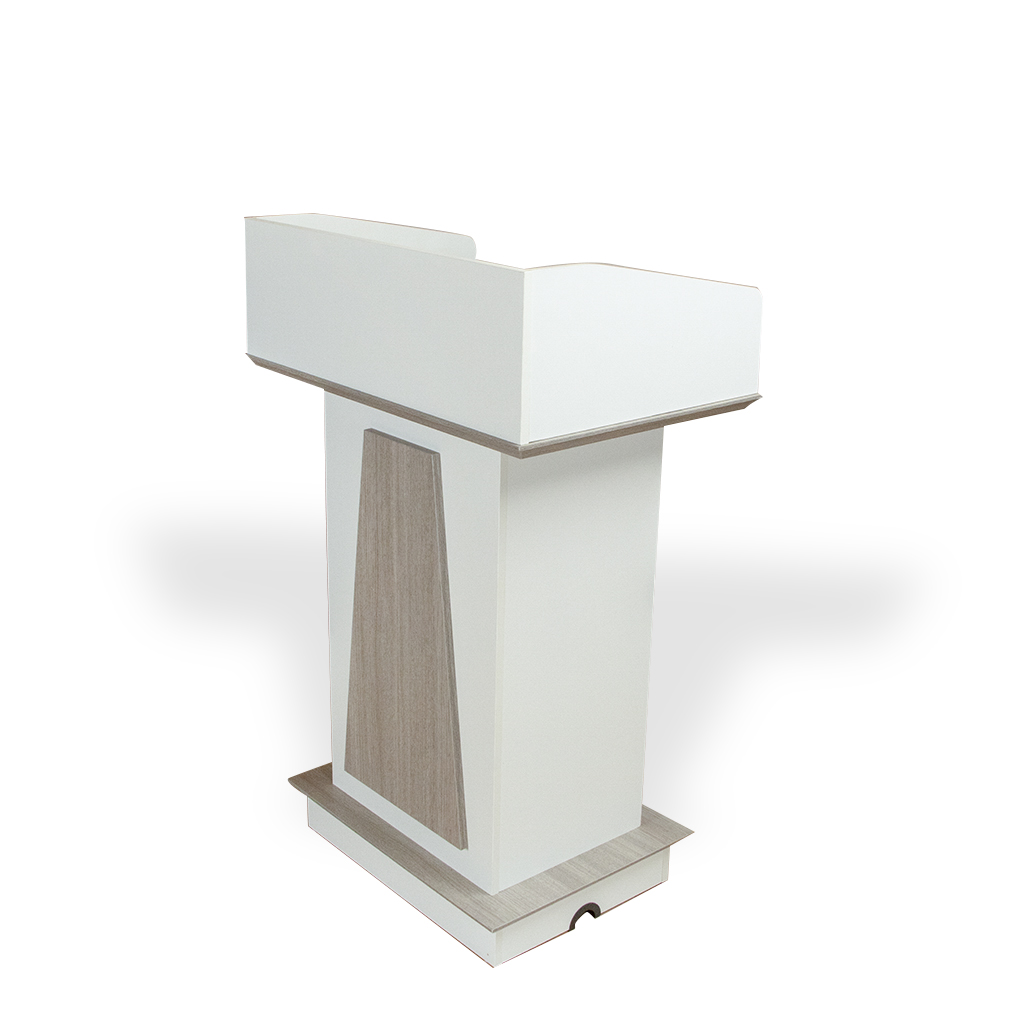 AZ01 PODIUM (SPEAK STAND) TEAK 22+WHITE