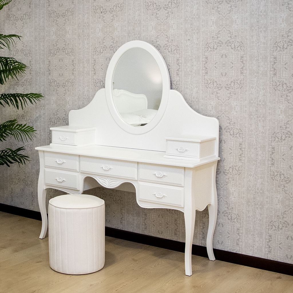 CHARLOTTE DRESSING TABLE  W1500XH800XD450 MM WHITE MATT PAINT