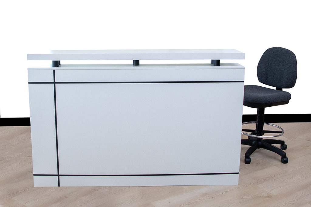 83R1801 RECEPTION DESK WHITE 180X60X75 CM