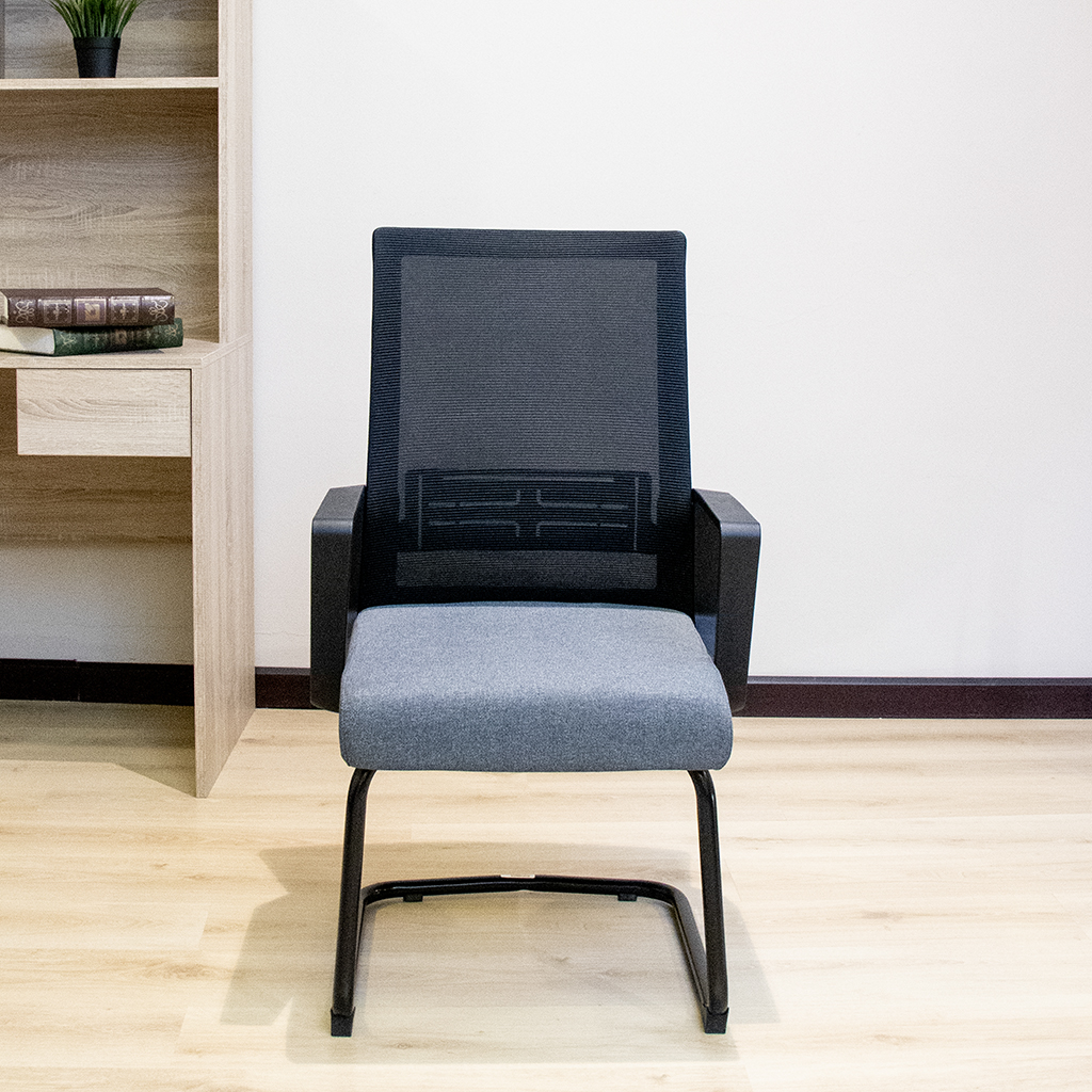 ZD308 V/CHAIR B/MESH, D/GREY SEAT