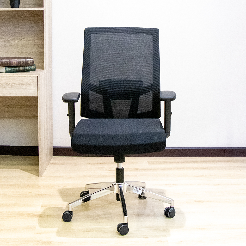 Z-E288CHAIR BLK.MESH&SEAT BLK.FRMCHROME