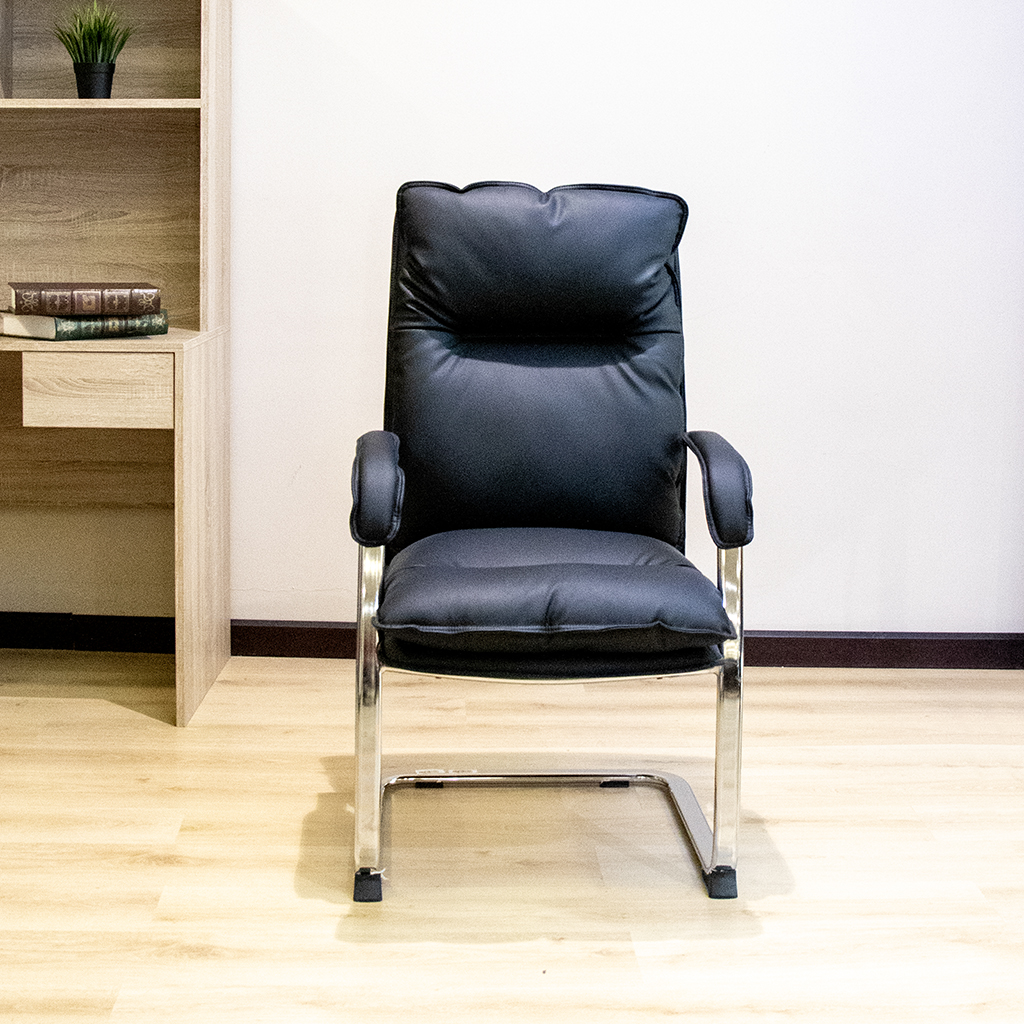 OMAR-V VISITOR CHAIR BLACK PU