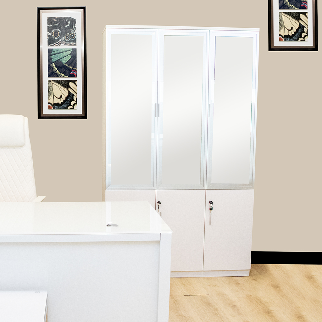 S016 3 DOOR F/CAB- 120X40X200 WHITE