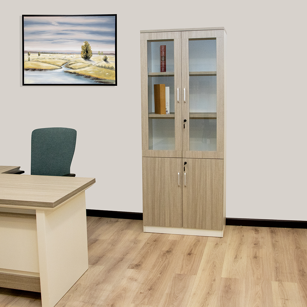 3KCF2015 FILING CABINET 2 DOOR TEAK22+WHITE