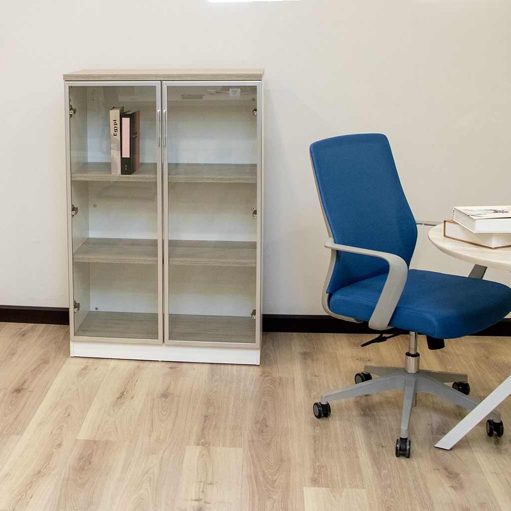 CF1210 LOW CABINET 2DOOR TEAK 22+WHITE