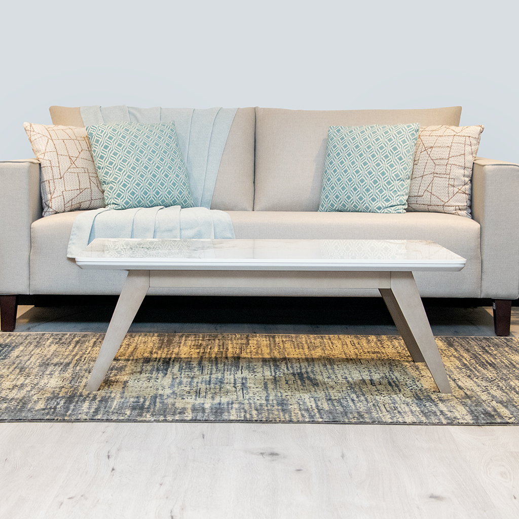 C2261 COFFEE TABLE SINTERED STONE WITH WHITE COL (120X70X44)