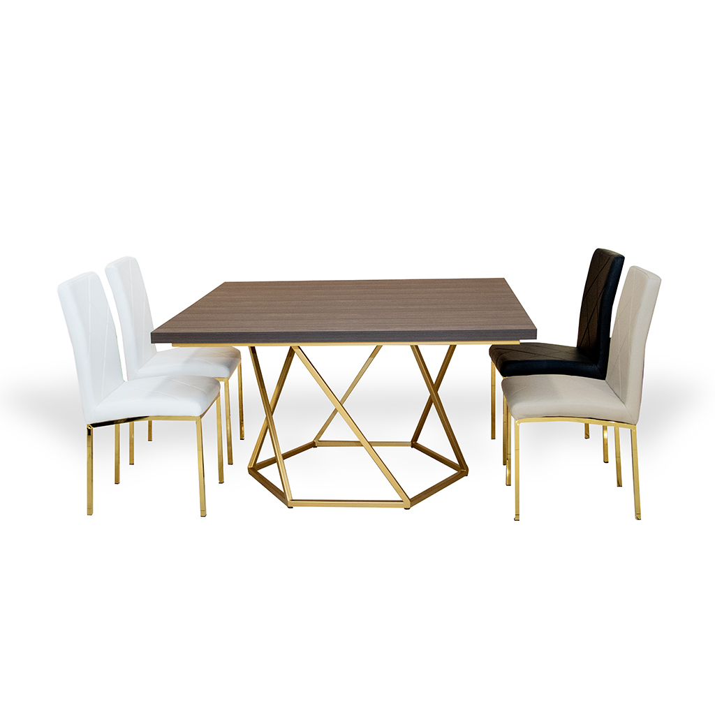 DINING TABLE 2212 W1400 L1400 H770 MM PALAM MESURA GOLD.