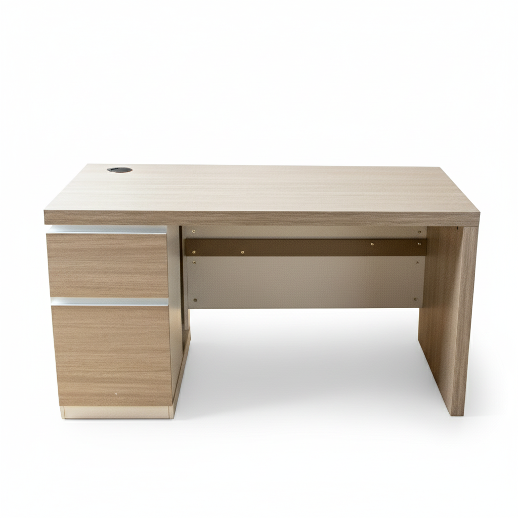 MZA06-1407L OFF. DESK TEAK 22+WHITE 140X70X75