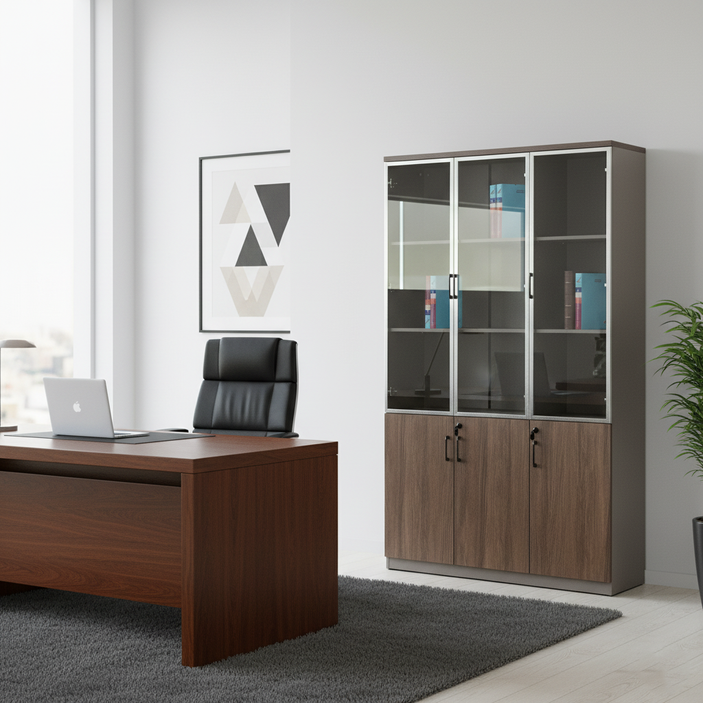 MC18219-1(1.20M)3DOOR BOOKCABINETC50+C42