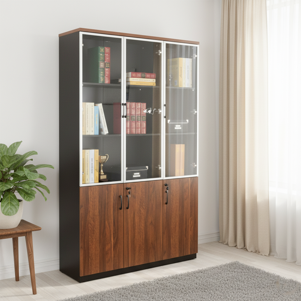 MC18219-1 3 DOOR BOOK CABINET C39+C40