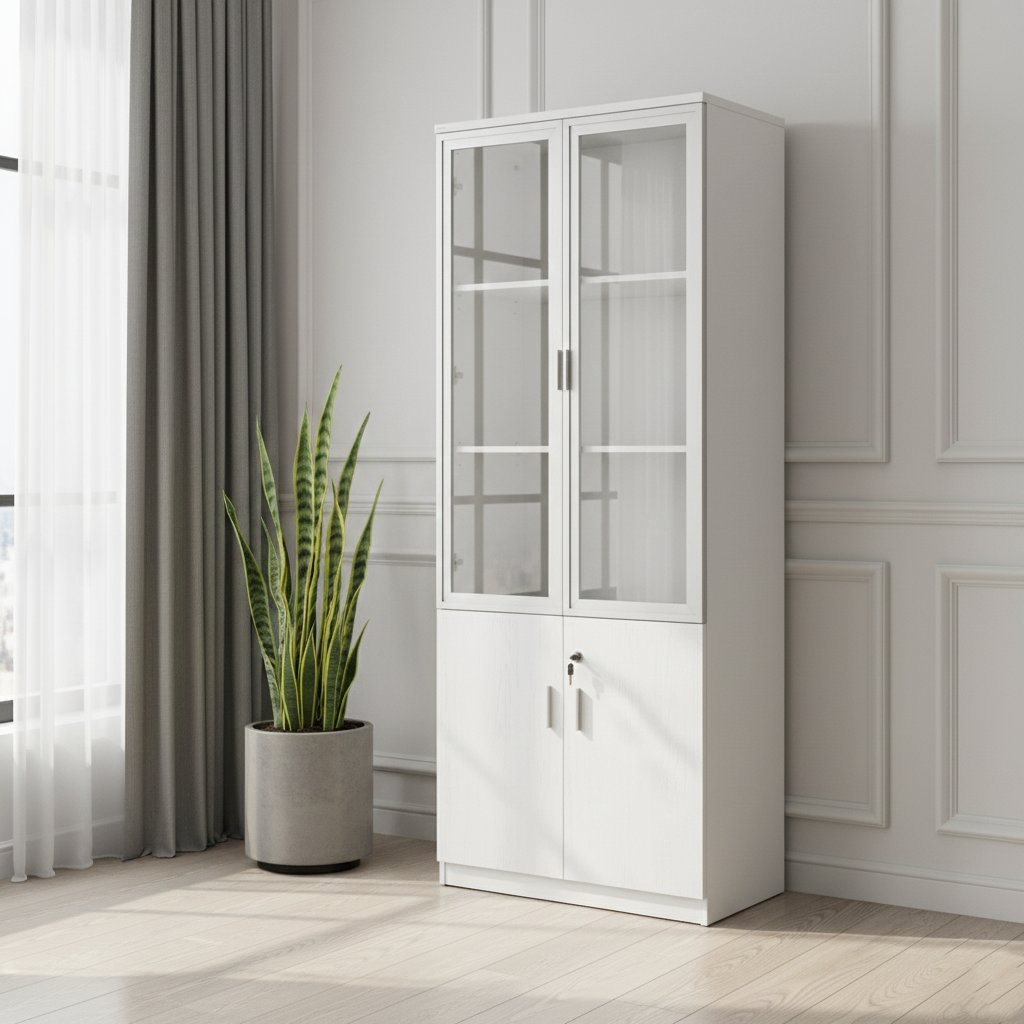 S015 2 DR FILCAB 80X40X200 WHITE