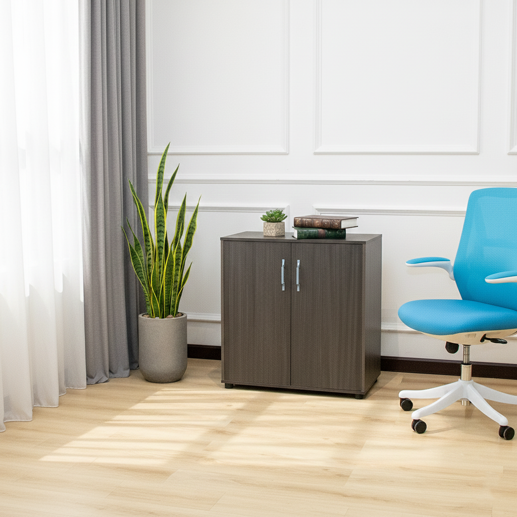 28F0808 LOW CABINET NR/AMERICA TEAK/GREY