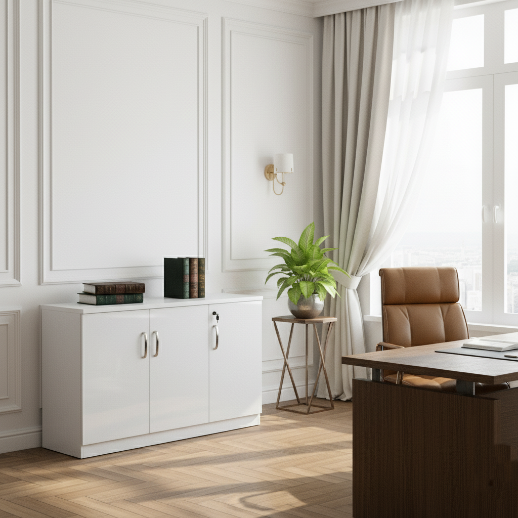 S20 SHORT CABINET 120X40X80H WHITE