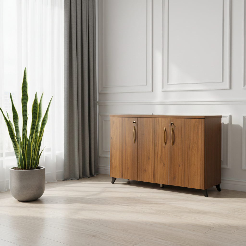 83E8012 LOW CABINET WALNUT+GREY