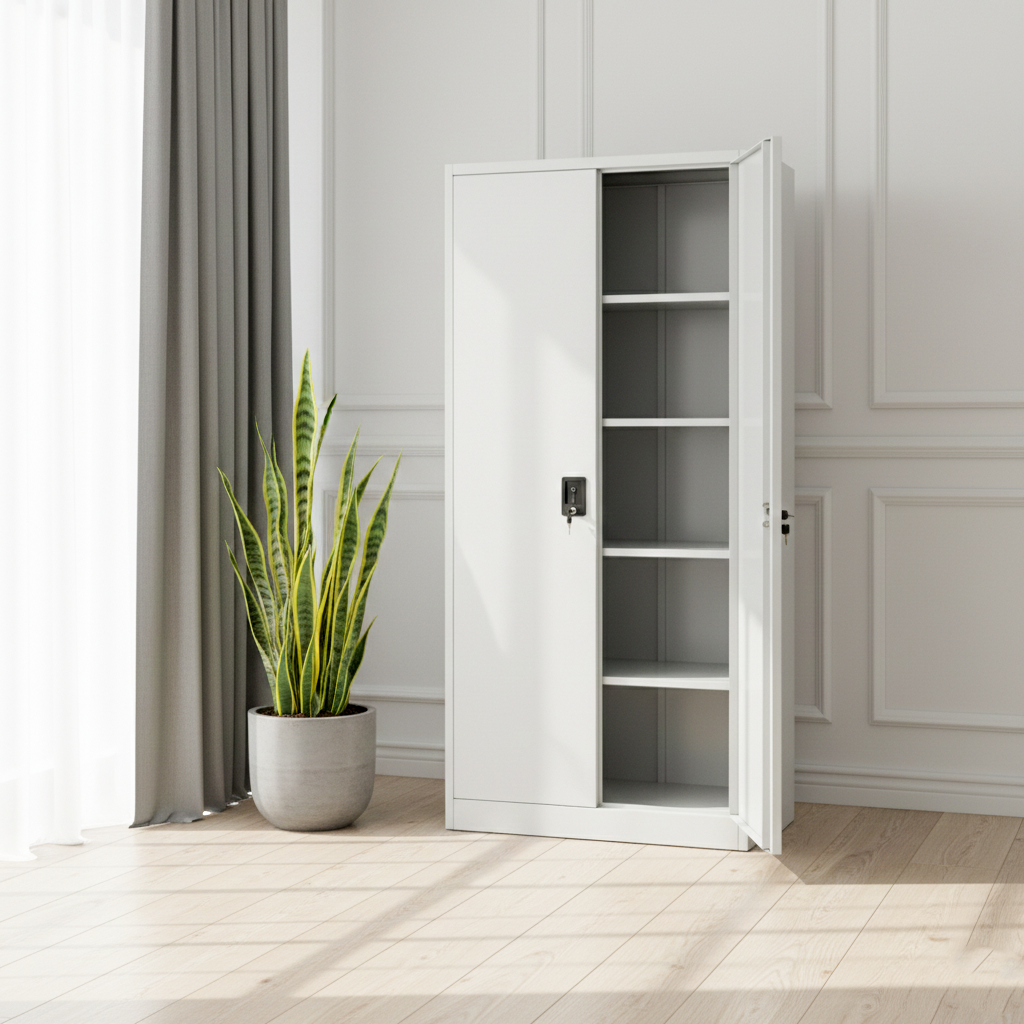 FC A18 SW/DOR CUPBOARD 4SHLV GRY RAL7035