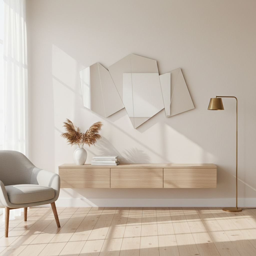 WALL MIRROR PLATINUM L2000 H1110 SILVER