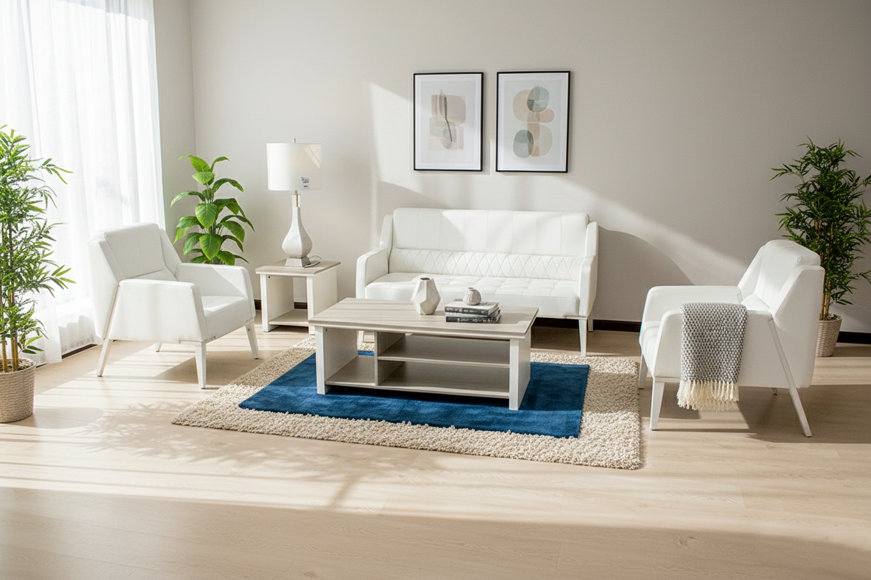 DAWIN 3 + 1 + 1  SEAT SOFA TOSKN03 WHT/WHT  SET